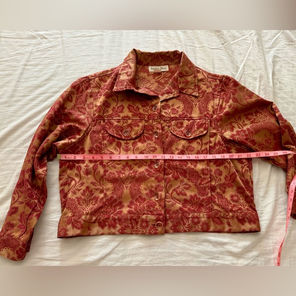 AUTUMN MOON COPPER & RUSSET JEAN JKT WITH APRICOT BUTTONS MINT CONDITION SZ M - Picture 4 of 8